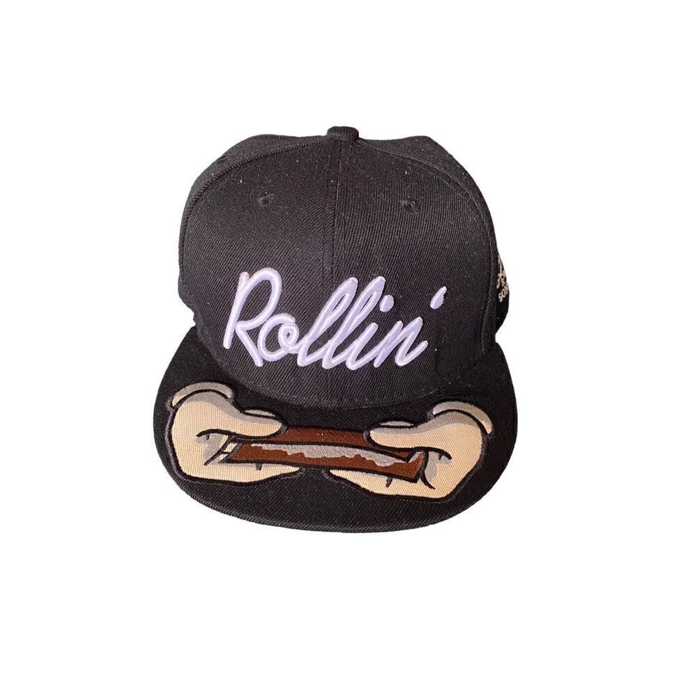 Rolling blunts Cayley & sons black adjustable, snapback hat 